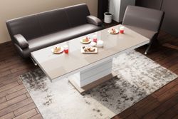 Design Couchtisch Tisch H-333 höhenverstellbar ausziehbar Esstisch