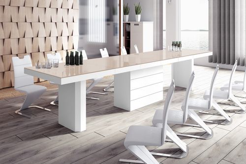 Design Esstisch Tisch HE-444 XXL ausziehbar 160 bis 412 cm