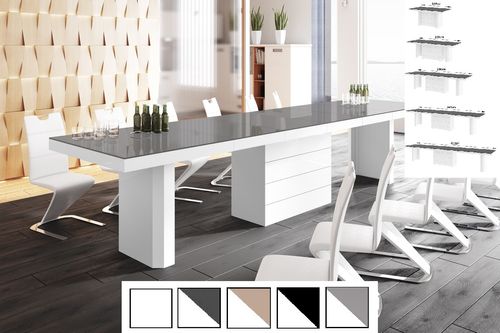 Design Esstisch Tisch HE-444 XXL ausziehbar 160 bis 412 cm