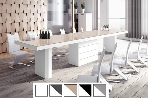 Design Esstisch Tisch HE-777 XXL ausziehbar 140 bis 332 cm