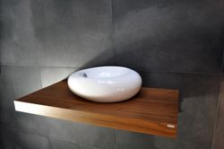 Edler Waschtisch Waschtischplatte Waschkonsole inklusive Halterung 100 cm Carl Svensson