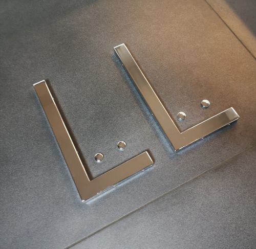 Wandhalterung 30cm Chrom / Edelstahl V2A Waschtischplatte Regalträger Konsolenträger Konsolenhalterung Wandkonsole rostfrei