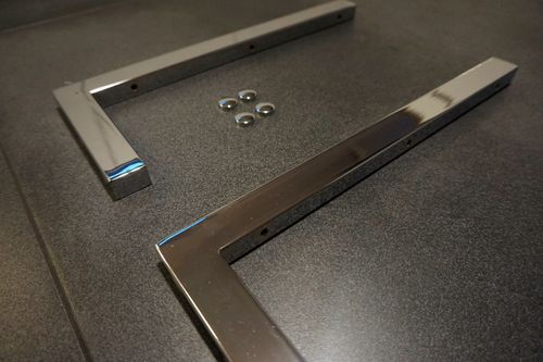 Wandhalterung 40cm Chrom / Edelstahl V2A Waschtischplatte Regalträger Konsolenträger Konsolenhalterung Wandkonsole rostfrei