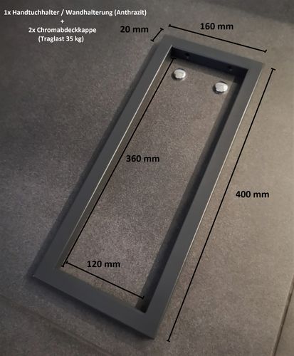 Handtuchhalterung Chrom / Edelstahl V2A Wandhalterung Waschtischplatte Regalträger Konsolenhalterung Wandkonsole Konsolenträger
