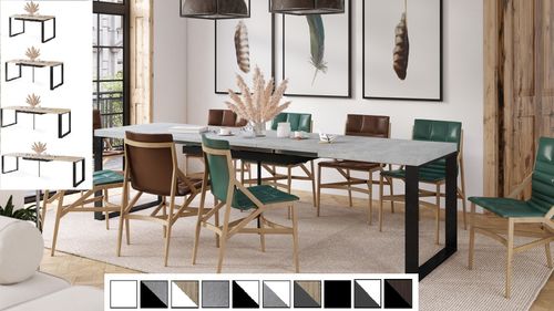 Design Esstisch Avari Tisch XXL ausziehbar 120 bis 270 cm