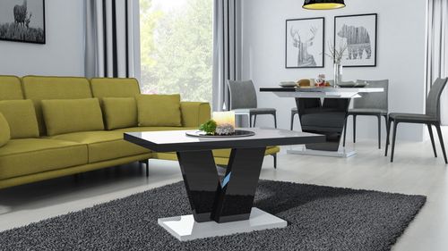 Design Couchtisch MA-222 Hochglanz Tisch 90x60x50cm