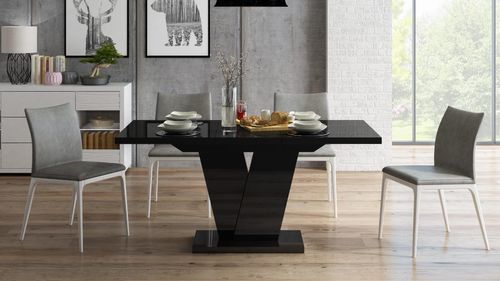 Design Esstisch Tisch MA-333 Hochglanz ausziehbar 120 bis 160 cm