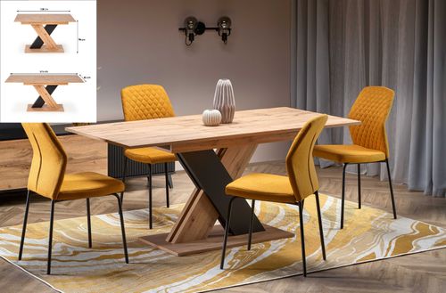Design Esstisch Tisch HA-111 ausziehbar 130 bis 175 cm