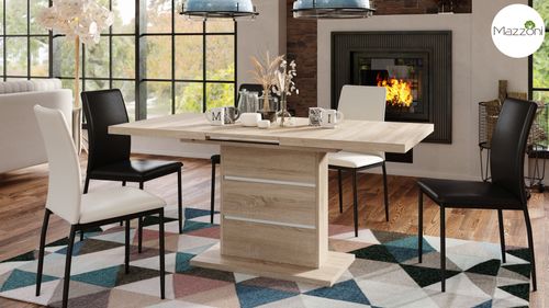 Design Esstisch Tisch Piano ausziehbar 120 bis 200 cm