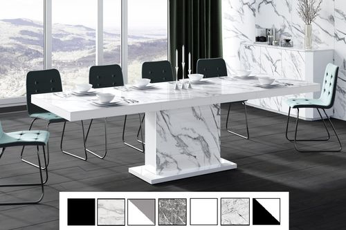 Design Esstisch Tisch HME-111 Hochglanz ausziehbar 160 bis 256 cm alt-
