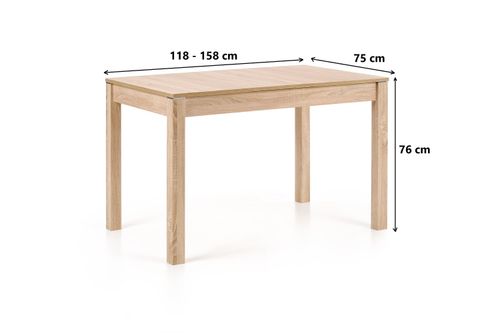 Design Esstisch Tisch HAM-111 ausziehbar 118 bis 158 cm