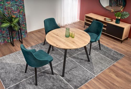 Design Esstisch Tisch HAR-111 rund ausziehbar 102 bis 142 cm