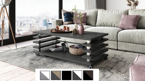 Design Couchtisch DC-3 Wohnzimmertisch Tisch Rollen