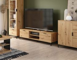 Design Fernsehtisch Lana 05 Lowboard TV-Möbel TV-Rack Wohnzimmer Ablage Staufach 150x40x40cm