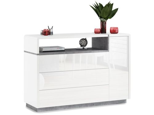Design Kommode Folk 03 Sideboard mit Schublade Wohnzimmer Ablage Staufach alt-