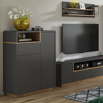 Eiche Artisan - Anthrazit matt