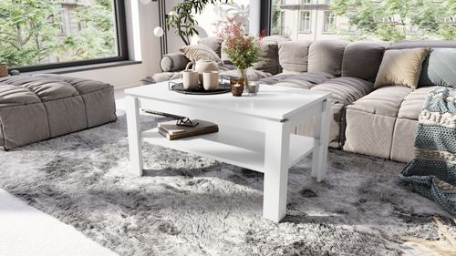 Design Couchtisch Tisch Asti-R ausziehbar mit Ablagefläche Esstisch