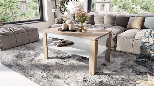 Design Couchtisch Tisch Asti-R ausziehbar mit Ablagefläche Esstisch alt-