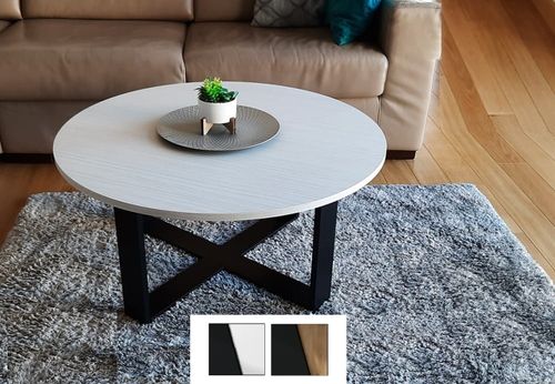 Design Couchtisch DA-333 rund Wohnzimmertisch Tisch 86 x 42 cm