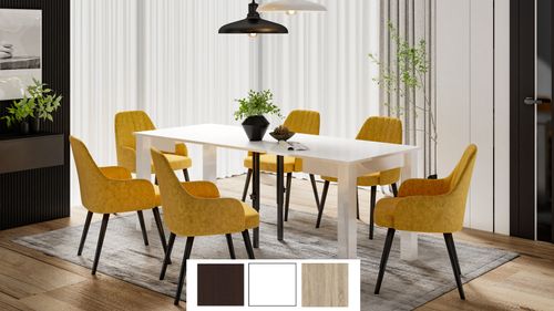 Design Esstisch DA-444 ausziehbar Tisch Esszimmer 80 bis 280 cm