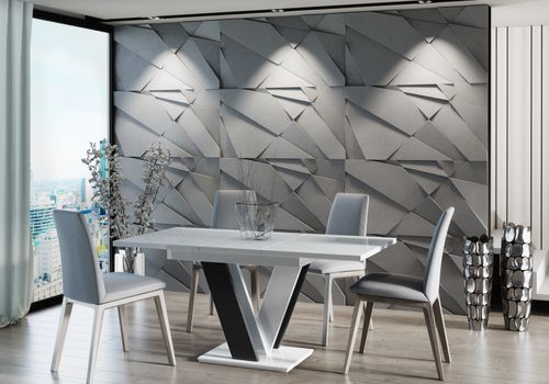 Design Esstisch PA-555 ausziehbar Hochglanz 120 - 160 cm Esszimmer