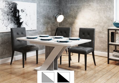 Design Esstisch PA-666 Hochglanz ausziehbar 120 - 160 cm Esszimmer