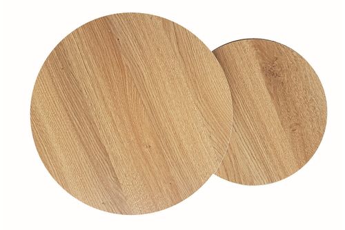 Design 2er Set Couchtisch GD-111 rund Tisch Wohnzimmertisch