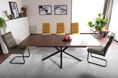 Design Esstisch GL-111 ausziehbar Tisch Esszimmer Echtholzfurnier