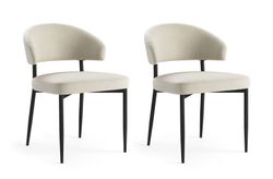 2er Set Design Esszimmerstuhl Iris Stuhl Stühle Samt