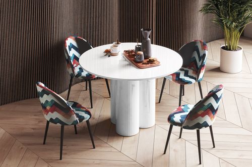 Design Esstisch Tisch HRE-111 rund Hochglanz Esszimmer 100 x 75 cm alt-