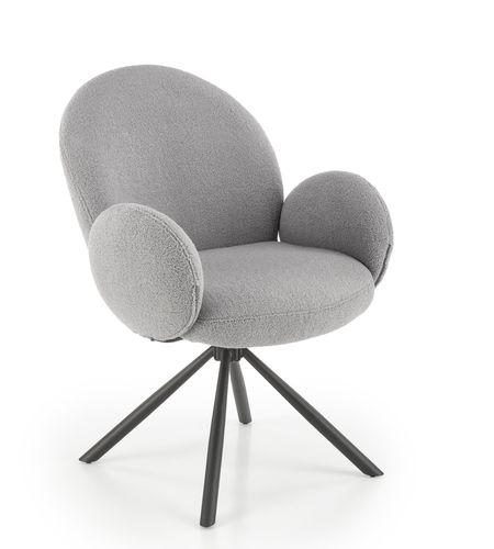 Design Esszimmerstuhl STH-444 180 Grad drehbar Teddy Stoff Stuhl alt-