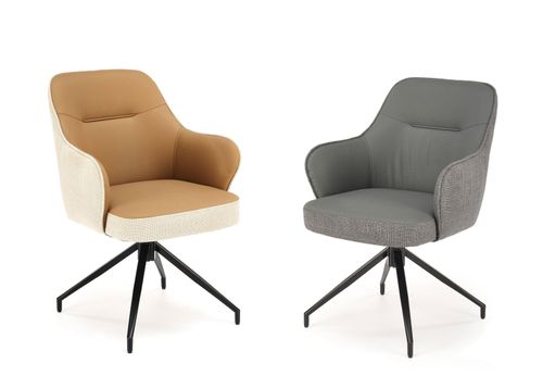 Design Esszimmerstuhl STH-888 Kunstleder Stoff 180 Grad drehbar Stuhl alt-