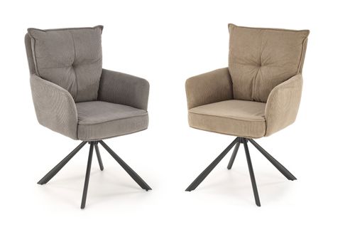 Design Esszimmerstuhl STH-999 Cordstoff Cord 180 Grad drehbar Stuhl alt-