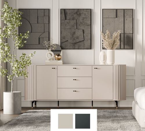 Design Kommode Roma DO-4 Sideboard Schublade Wohnzimmer Ablage Tisch alt-