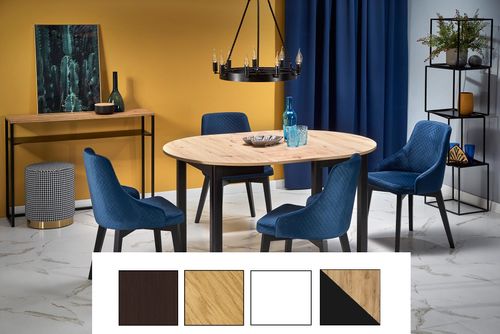 Design Esstisch rund HA-400 ausziehbar Tisch Esstisch 102 - 142cm alt-