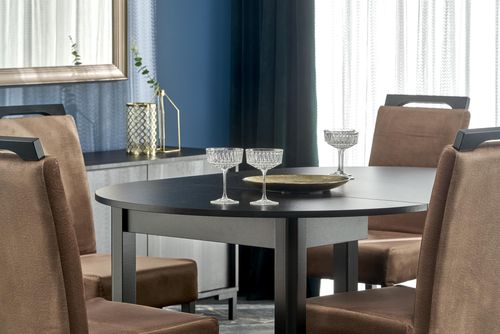 Design Esstisch rund HA-400 ausziehbar Tisch Esstisch 102 - 142cm