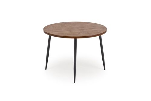 Design Esstisch rund HBA-111 Nussbaum - Schwarz runder Esszimmer Tisch Küchentisch