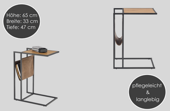 6622-Design-Beistelltisch-HCO-111-Eiche-Gold---Schwarz-47x33x65-cm-mit-Ablage-und-Tasche-Zeitungsstaender-Notebooktisch-Nachttisch_2.png