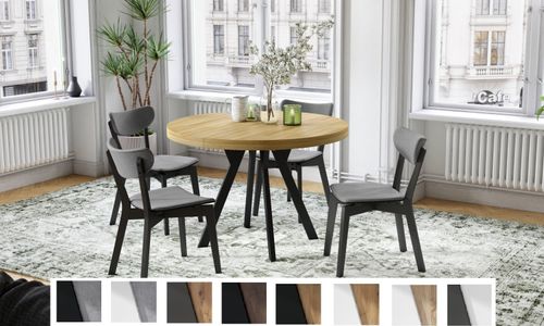 Design Esstisch Vito ausziehbar 110 bis 310 cm rund Esszimmer Tisch Küchentisch