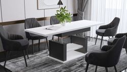 Design Couchtisch DA-666 höhenverstellbar ausziehbar Tisch Ablage Esstisch Wohnzimmer