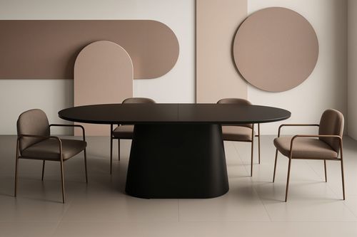 Design Esstisch Tisch Cremona ausziehbar 160 bis 206 cm oval Esszimmer Pastellkollektion
 alt-