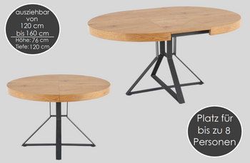 6651-Design-Esstisch-rund-HA-300-Eiche-Gold-Schwarz-matt-ausziehbar-Tisch_2.png