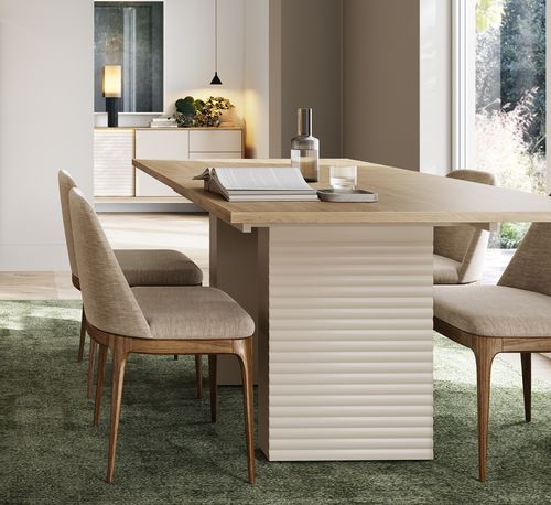 Design Esstisch Tisch DTE-111 Eiche geölt - Cashmere ausziehbar 140 bis 185 cm Esszimmer Ausziehtisch alt-