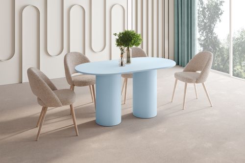 Design Esstisch Tisch Roseo oval 150x75x80 cm Esszimmer Pastellkollektion 
 alt-