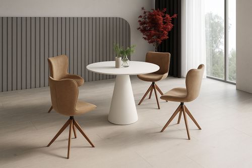 Design Esstisch Tisch Piovano rund 100x75 cm Esszimmer Pastellkollektion