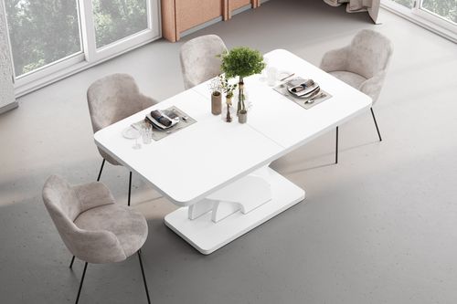 Design Esstisch Bellora ausziehbar 160 bis 256 cm Esszimmer Tisch abgerundete Ecken