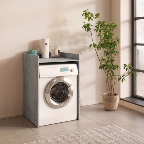 Carl Svensson W-111 Waschmaschinenschrank mit Ablage 66x97x62 cm Badezimmerschrank Waschmaschinenunterschrank alt-