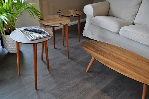 Satztisch Dreisatztisch Tisch  Svensson LA-1nu Walnuss Nussbaum / B-Ware  alt-