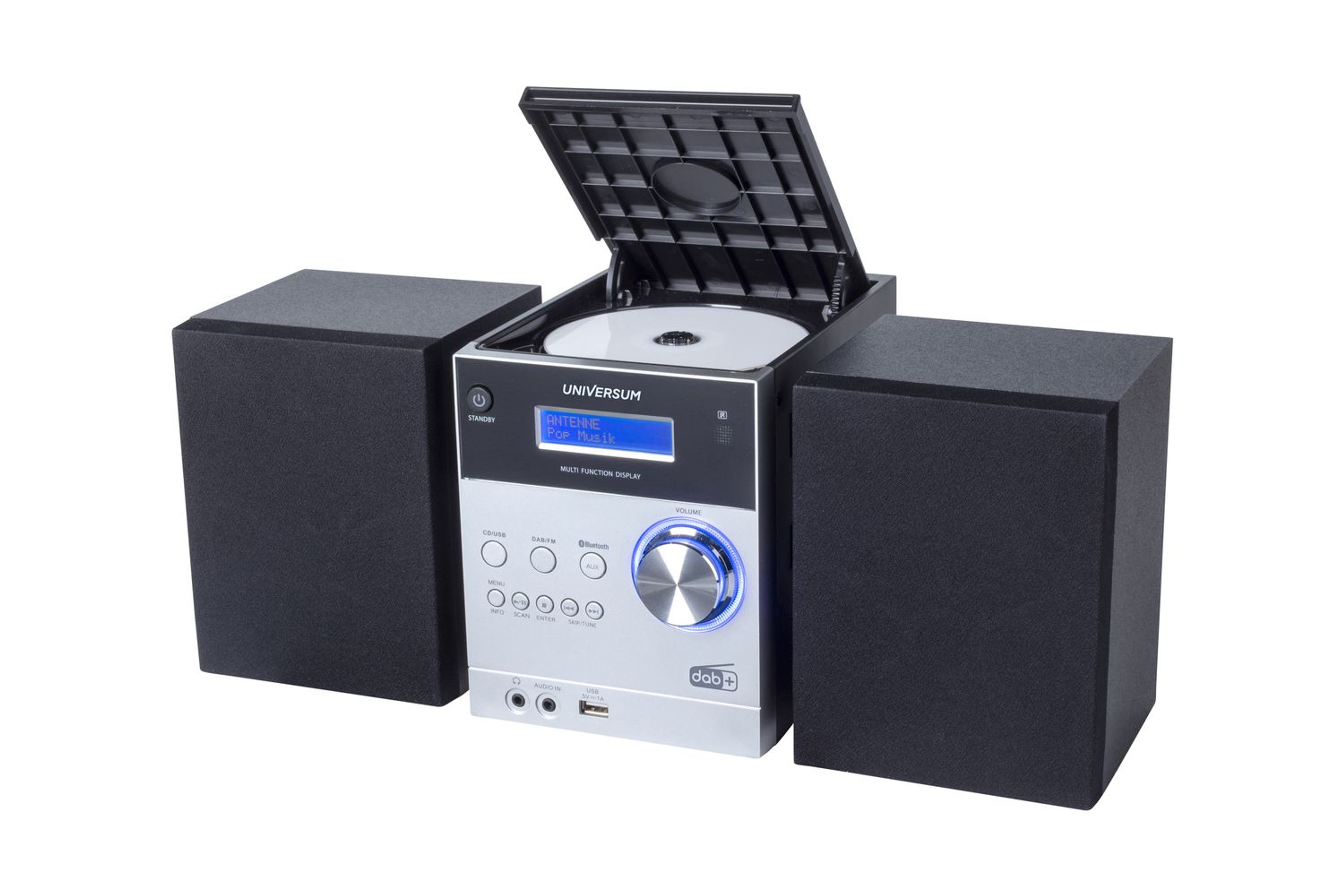 Stereoanlage mit CD, DAB+ Radio, Bluetooth, AUX In, USB ROXX MC401