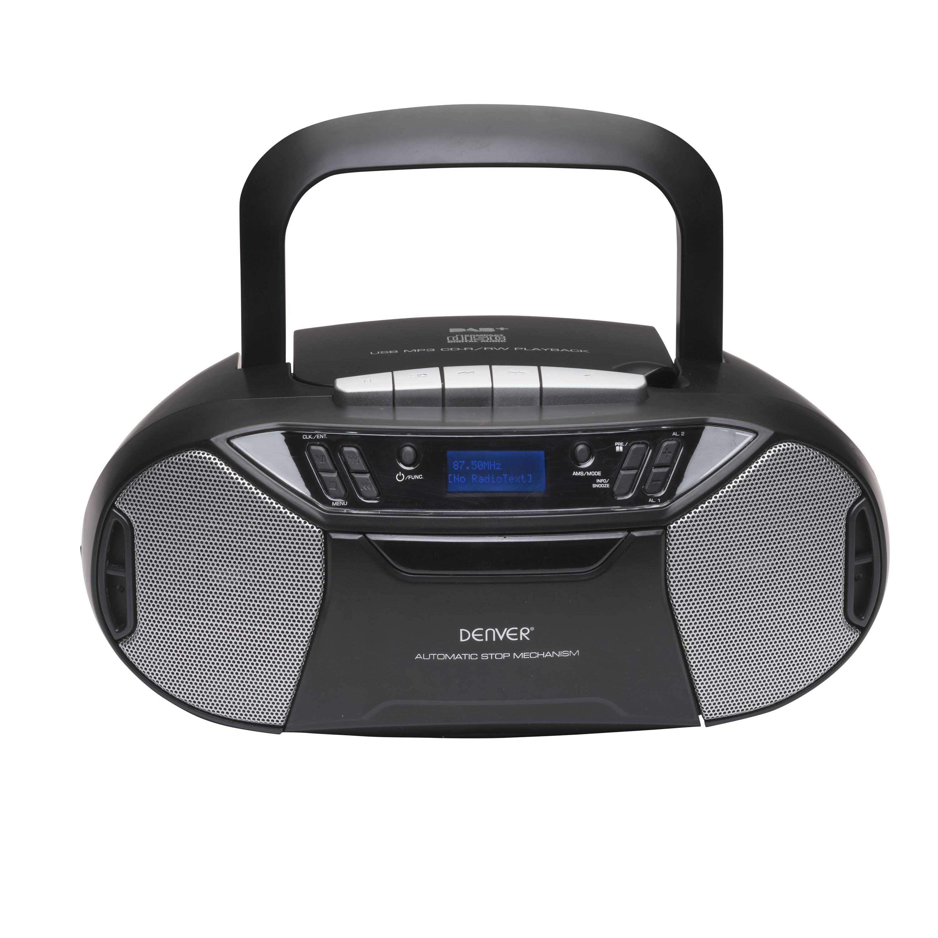 Boombox mit CDPlayer DAB+ UKW Radio Kassettendeck USB MP3 AUX Denver